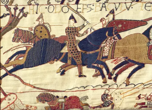 een scene uit het Tapijt van Bayeux
