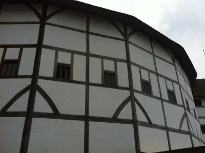 wall of the new Globe theatre in London