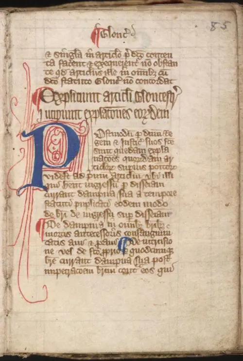 een pagina uit het manuscript van de Magna Carta