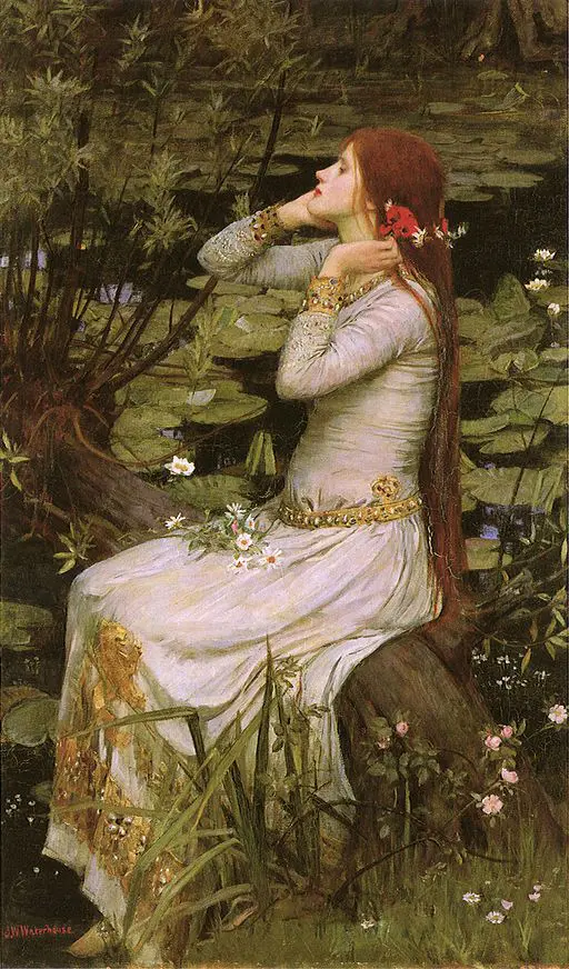 John William Waterhouses schilderij van Ophelia (1894)