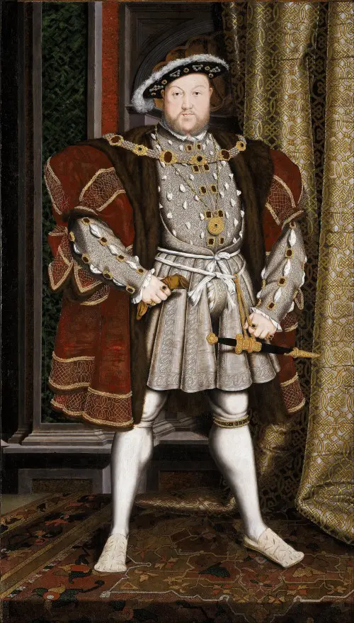 Portret van een staande Britse koning - vmbo quiz Engels Klaslokaal